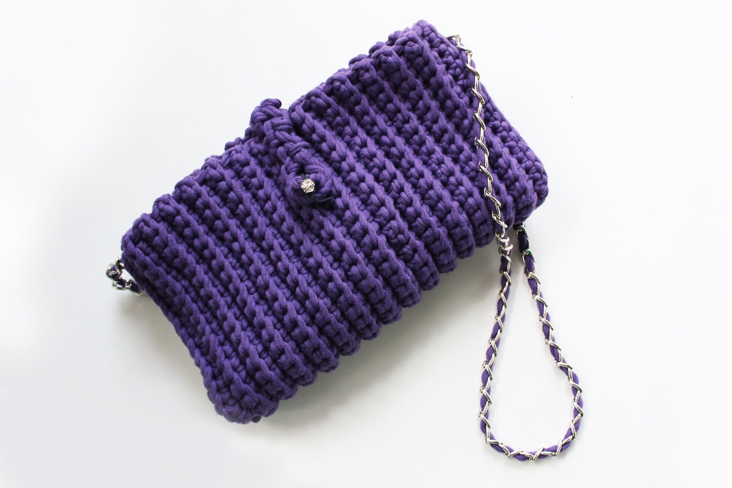 Handmade crochet bag strap