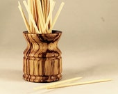 Toothpick Holder in Zebrawood