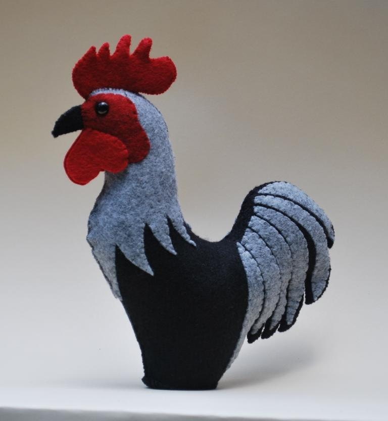 Felt Rooster by CherrysCrossStitch on Etsy