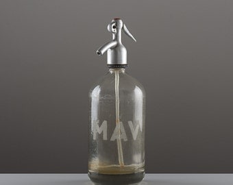 Vintage Seltzer bottle with Graphics
