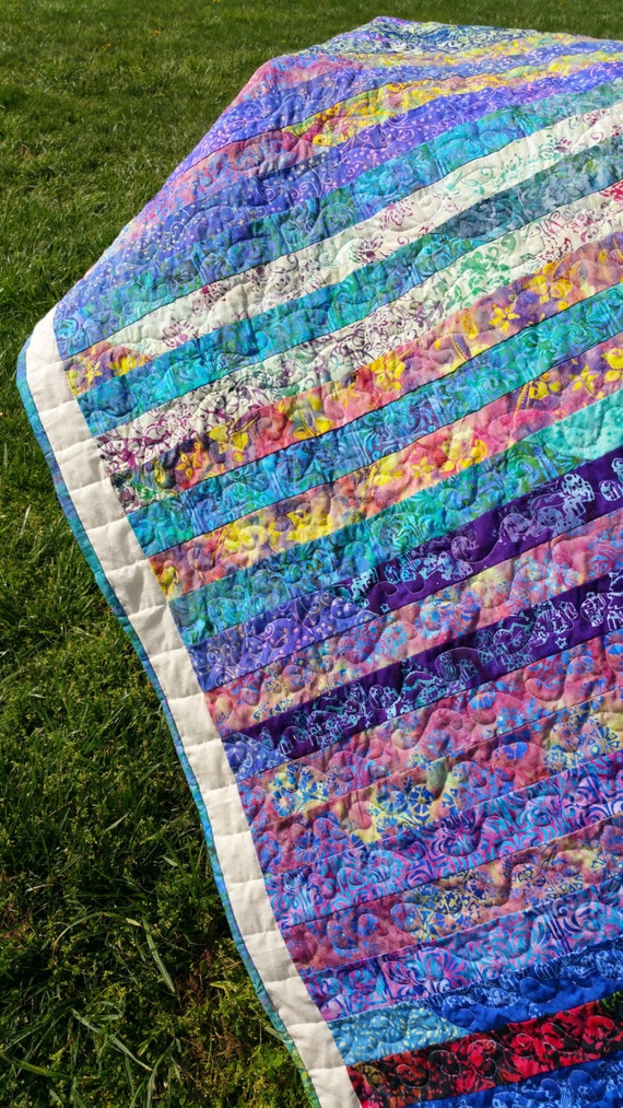 Batik Jelly Roll Quilt By FergieJanes On Etsy