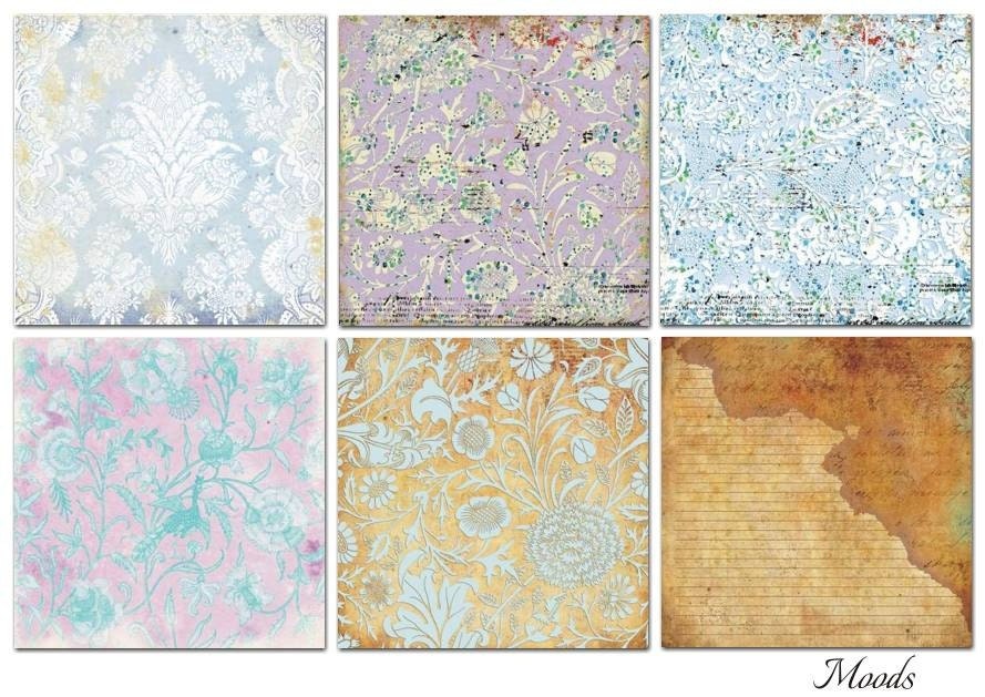 Decorative Scrapbooking Papers Set of 6 sheets by WildCoastTrading