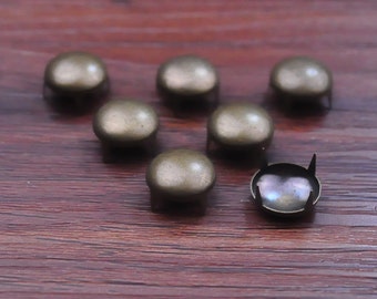 50pcs Antique Bronze Steampunk Prongs Studs Rivet Buttons 12mm With 4 Claws Nailheads Shoes Cloth Punk Accessories