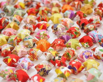 Washi Chiyogami Origami Lucky Stars-Assorted Wishing Stars/Table Decor/Party Supply/Embellishment