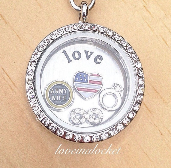 Army Wife Locket, Army Wife Necklace, Army Wife Jewelry, Army Wife Gift