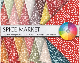Boho DIGITAL PAPER scrapbook paper diy crafts commercial ethnic world bohemian 24 papers