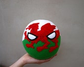 Walesball, Hand Made, Countryball, Polandball, Meme Ball, Plush Ball
