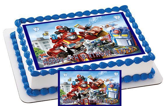 Transformers Rescue Bots Edible Cake & by CakeTopperSpecialist
