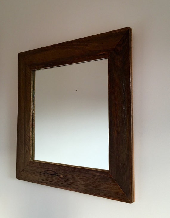 Items similar to Hand Made Wooden Mirror Frame Rustic Recycled Hard ...