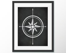 Popular items for compass wall art on Etsy