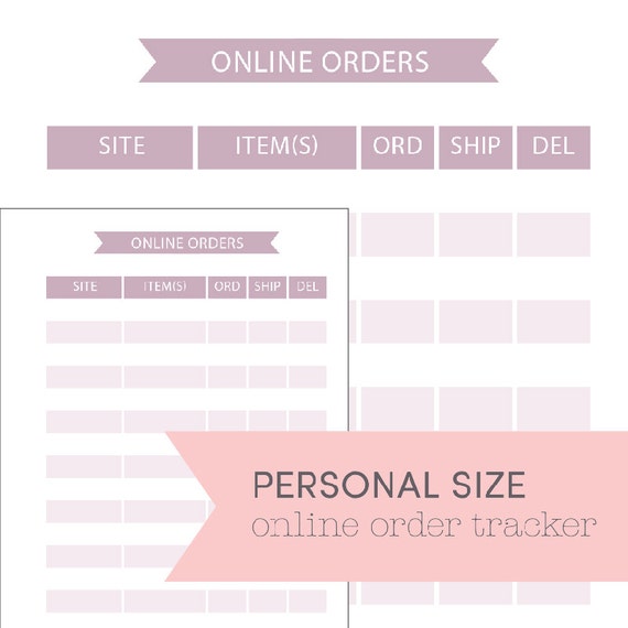 Online Order Tracker - Personal Inserts