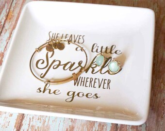 She Leaves A Little Sparkle - Jewelry Dish