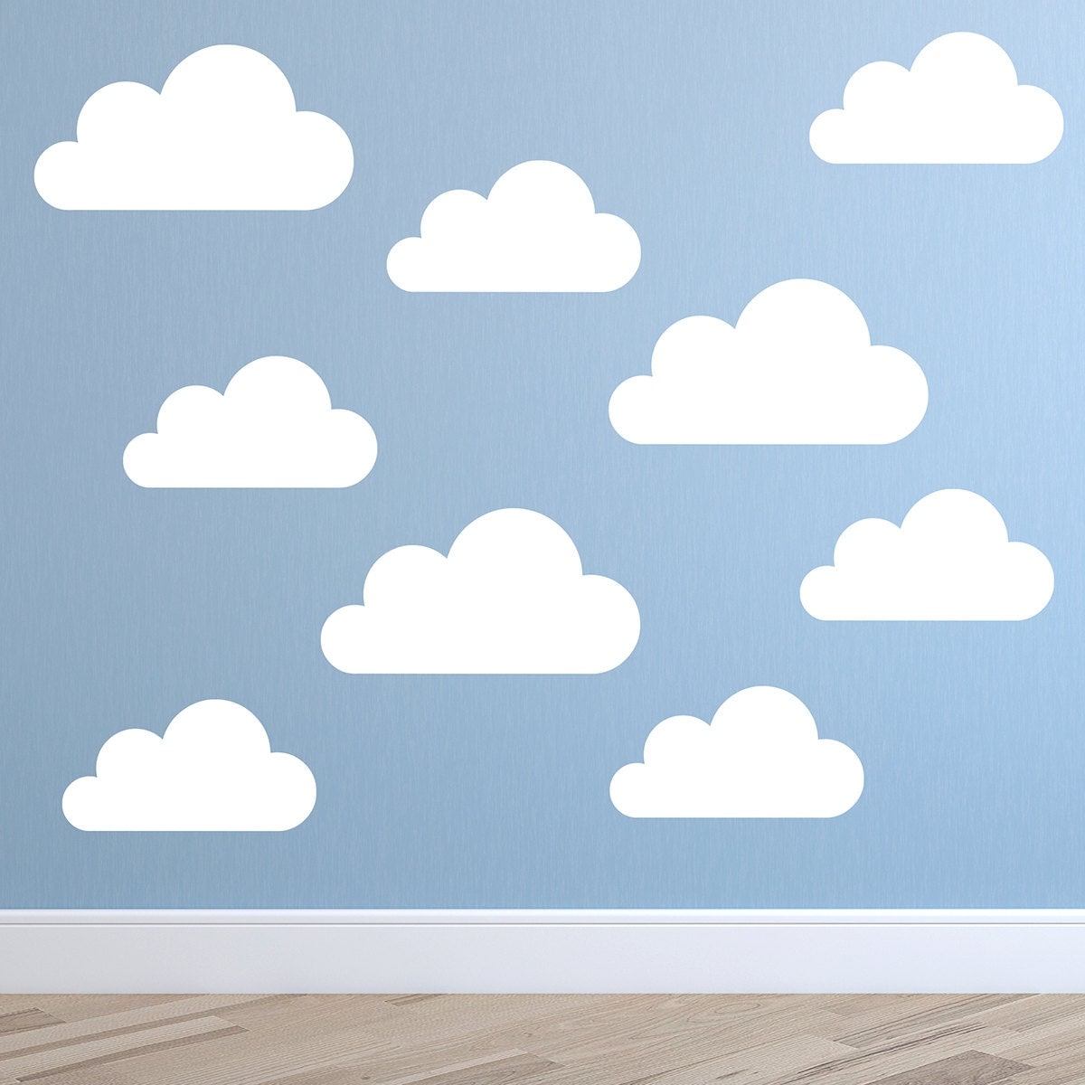 Set of Large Clouds Wall Decal Nursery Wall Decal Childs