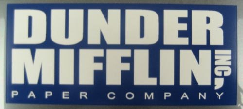 DUNDER MIFFLIN PAPER Company the office sticker decal