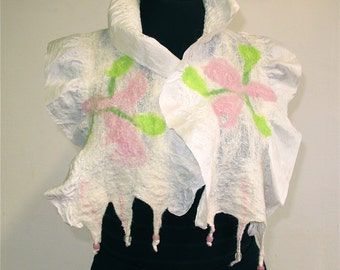 Silkshawl nunofelted, wrap
