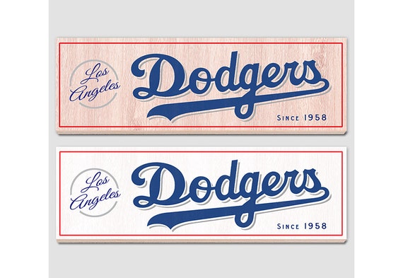 Los Angeles Dodgers Wood sign 7 x 22 LA