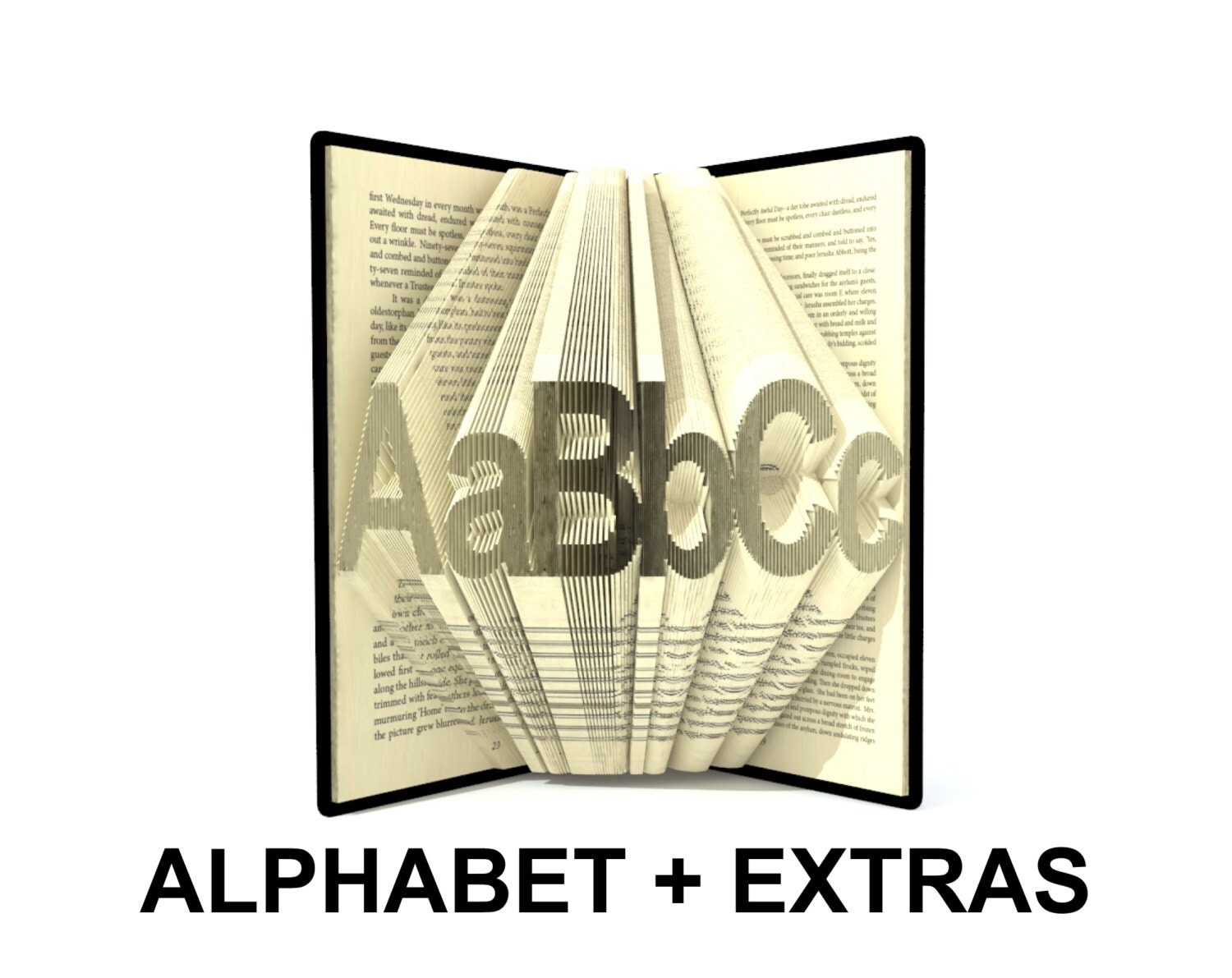 Book Folding ALPHABET 3 Medium Font Book Folding Patterns