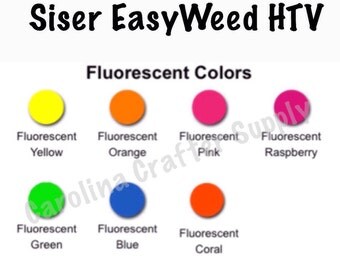 Siser EasyWeed Fluorescent HTV 12x15" Sheets - Iron-On Vinyl, Heat Transfer Vinyl Choose Your Color!
