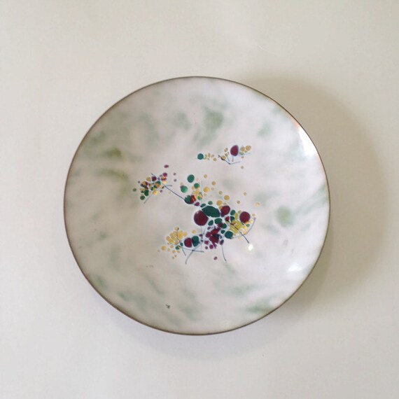 Enamel On Copper wall art Abstract enamel mid by VintageGirLHome