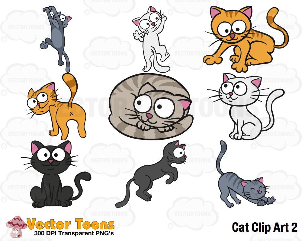 cat clip art etsy - photo #1