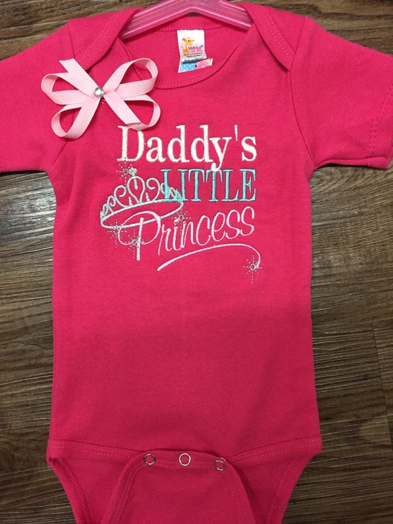 New baby girl princess romper / Fathers day Daddy's Little