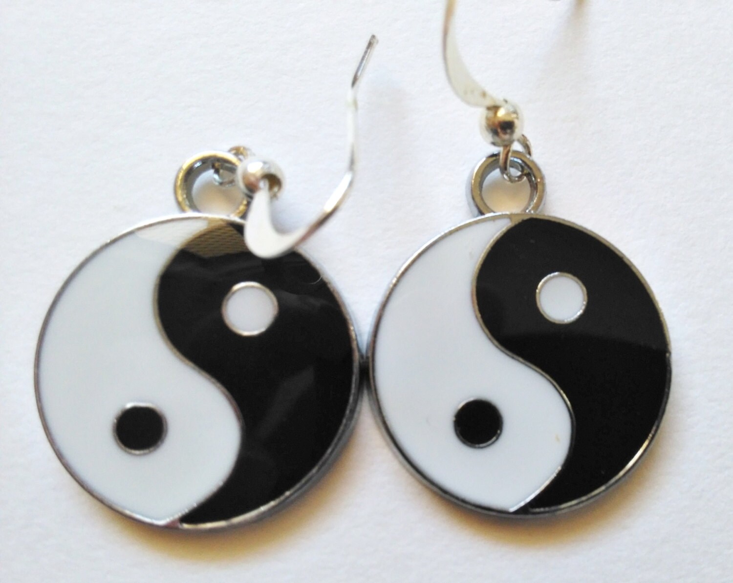 Yin Yang Earrings Free Shipping by FeathersandStars on Etsy