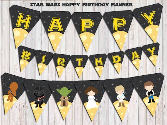 Printable Star Wars Birthday Banner