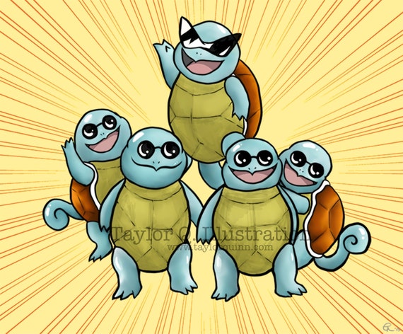 Squirtle Squad Print