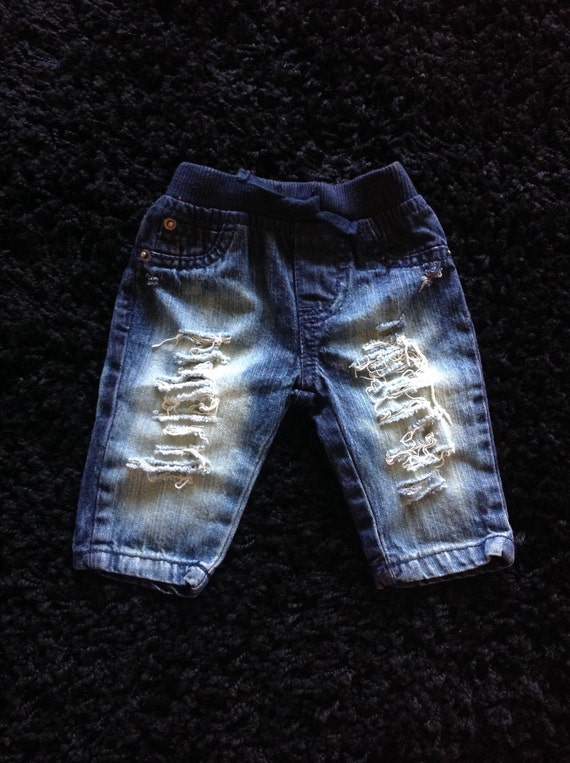 Unisex Newborn Jeans by DestroyedBySnow on Etsy