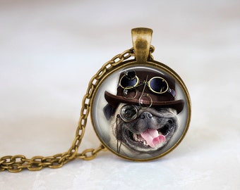 Steampug III - Steampunk Handmade Pendant Necklace