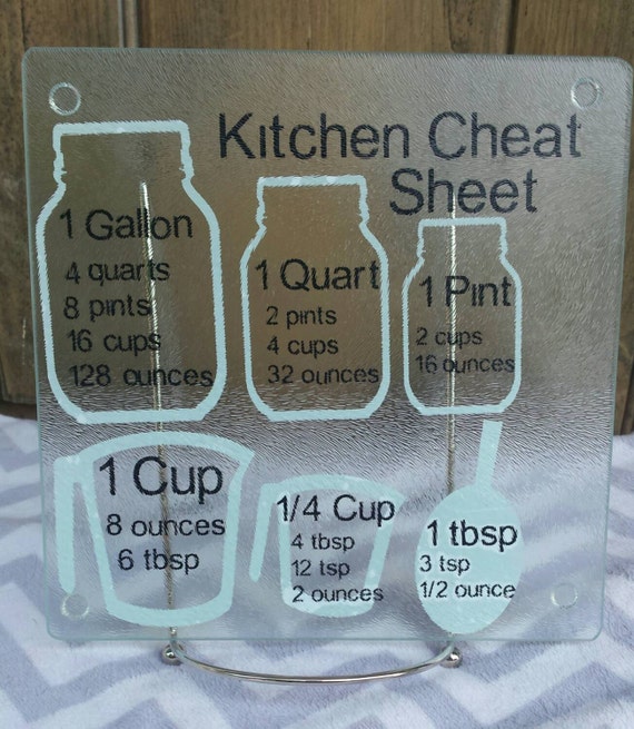 Cooking measurement conversions cutting board by BeaulieuBarn