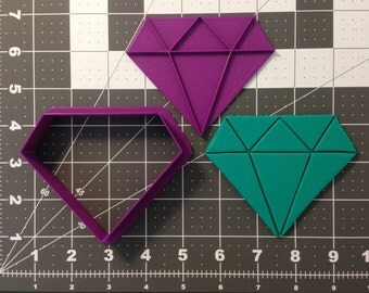 Diamond Cookie Cutter and Stamp 102