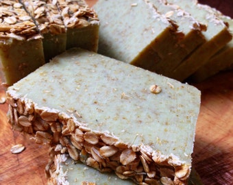 Peppermint and Tea Tree Soap with Oatmeal