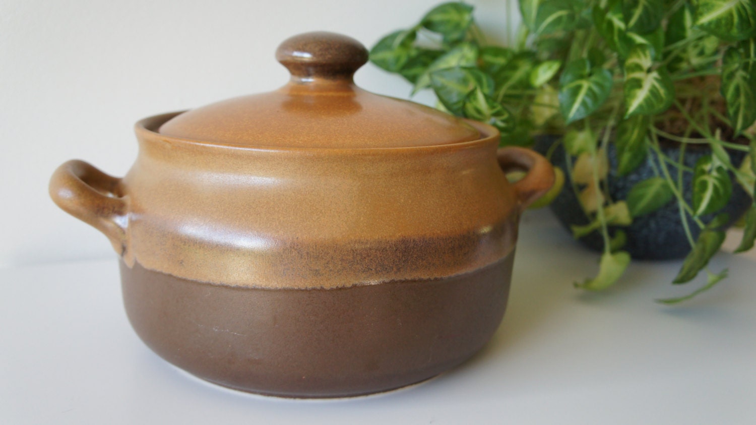 Retro Late 70’s Casserole Dish Heavy Based with Lid Haute Juice