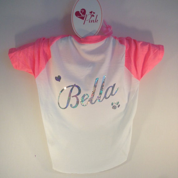 Custom Dog TShirt. American Apparel Dog Clothes. Personalised