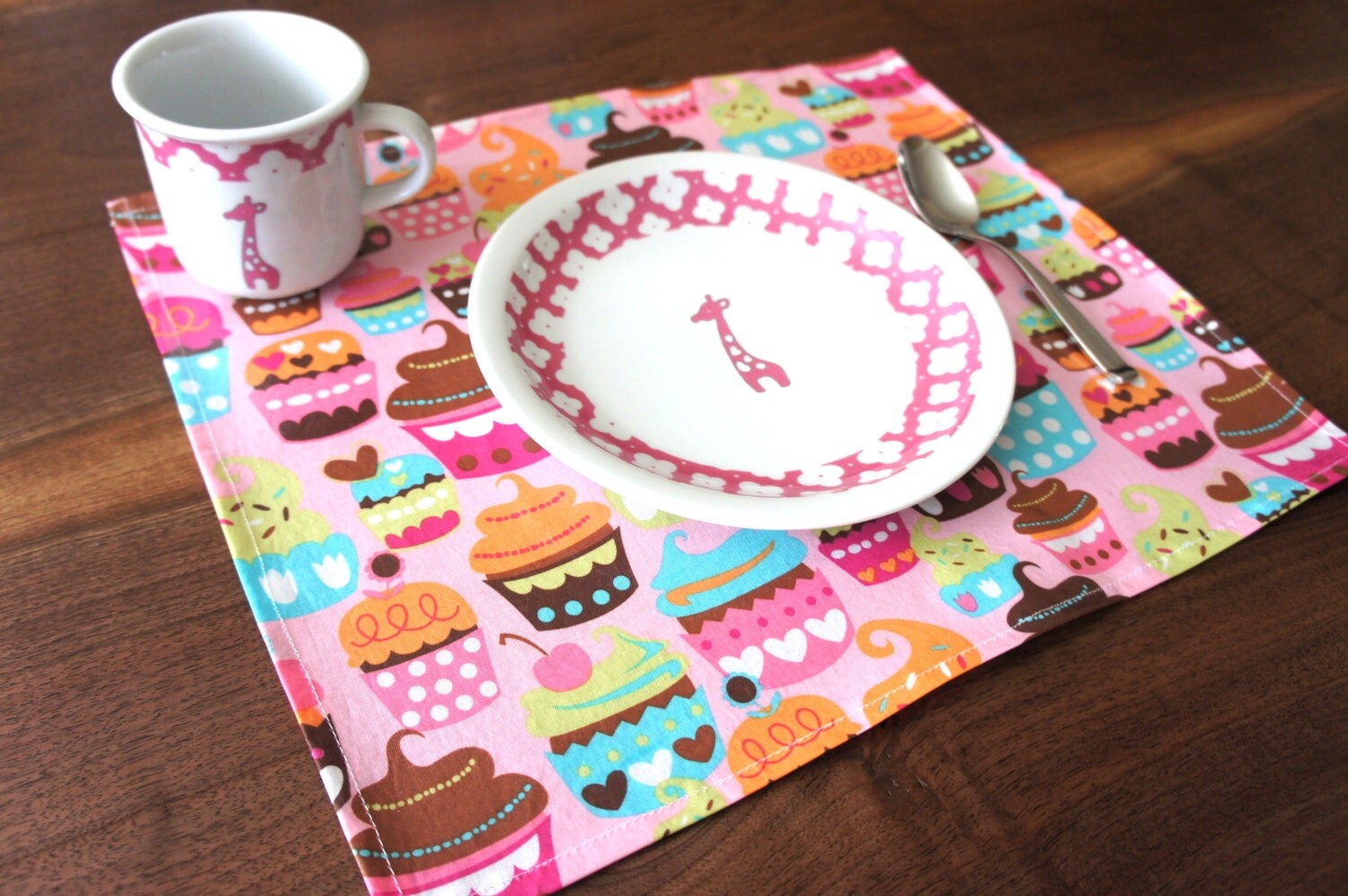 Wipeable Vinyl Wipe Clean Children's Placemat by FoxtailBabyCo