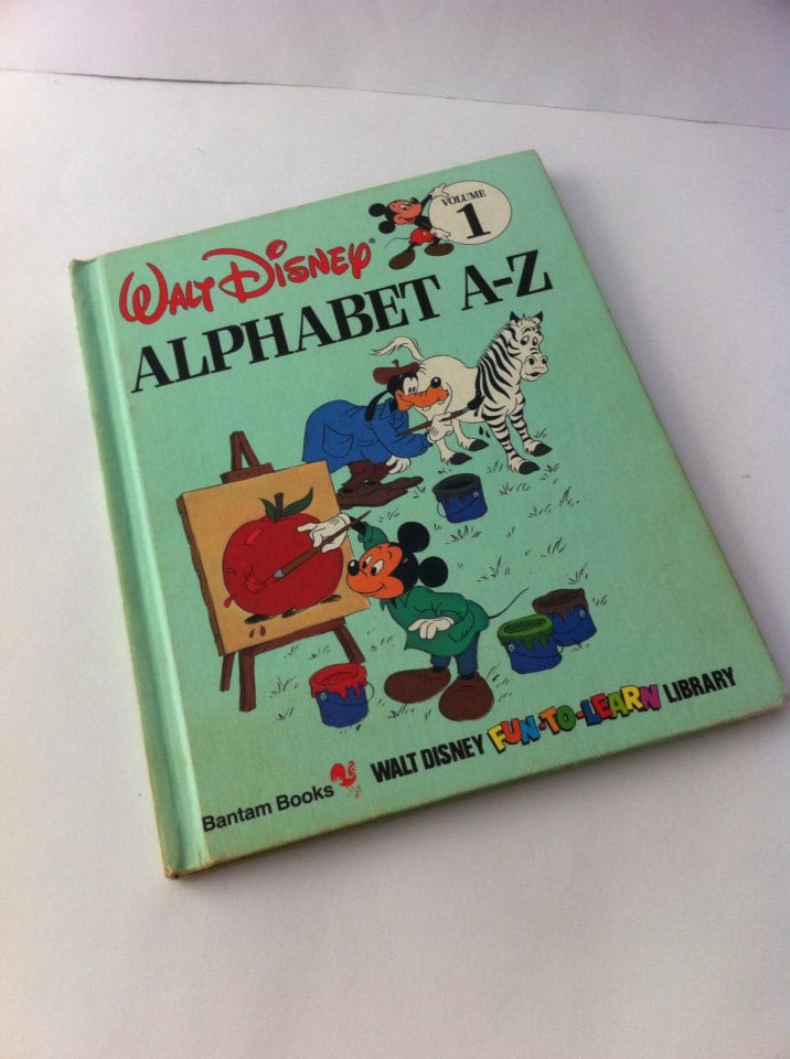 ALPHABET A-Z VOLUME 1 By Disney / 1980's Walt Disney Book