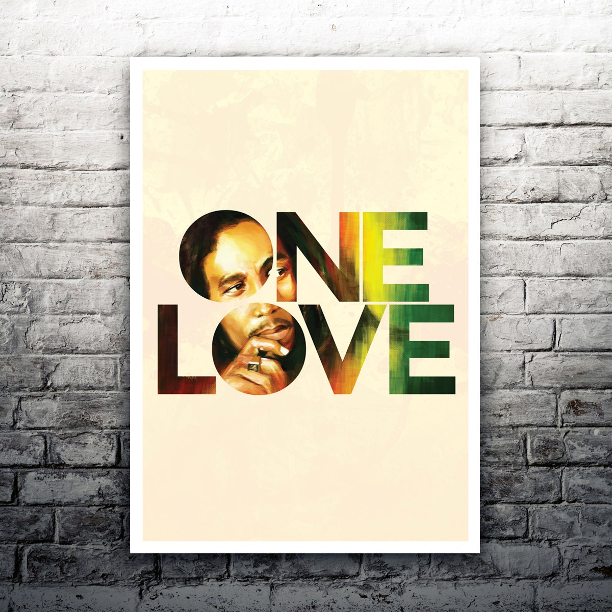 One Love Bob Marley poster print
