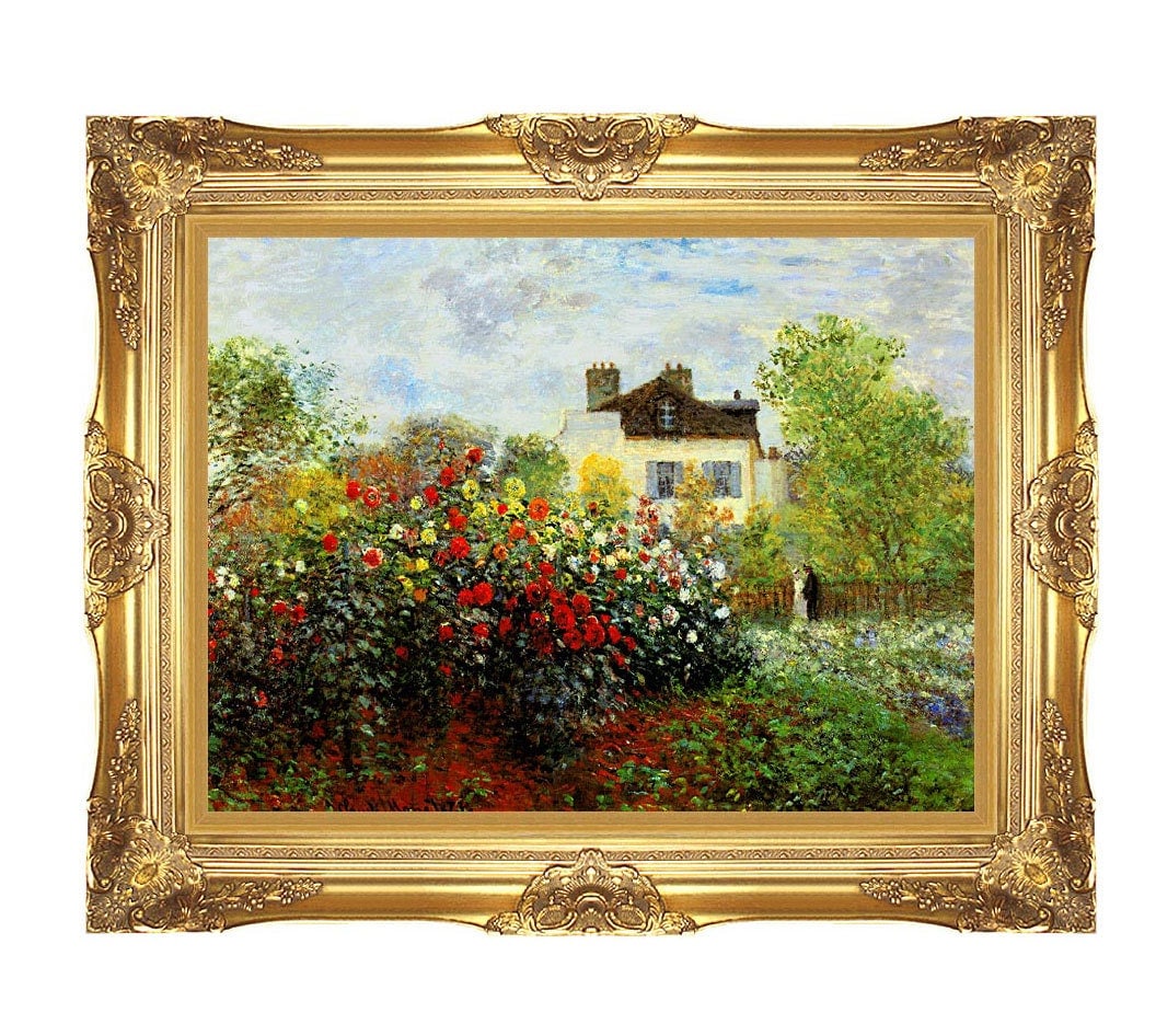 Framed Art Claude The Artist's Garden at Argenteuil