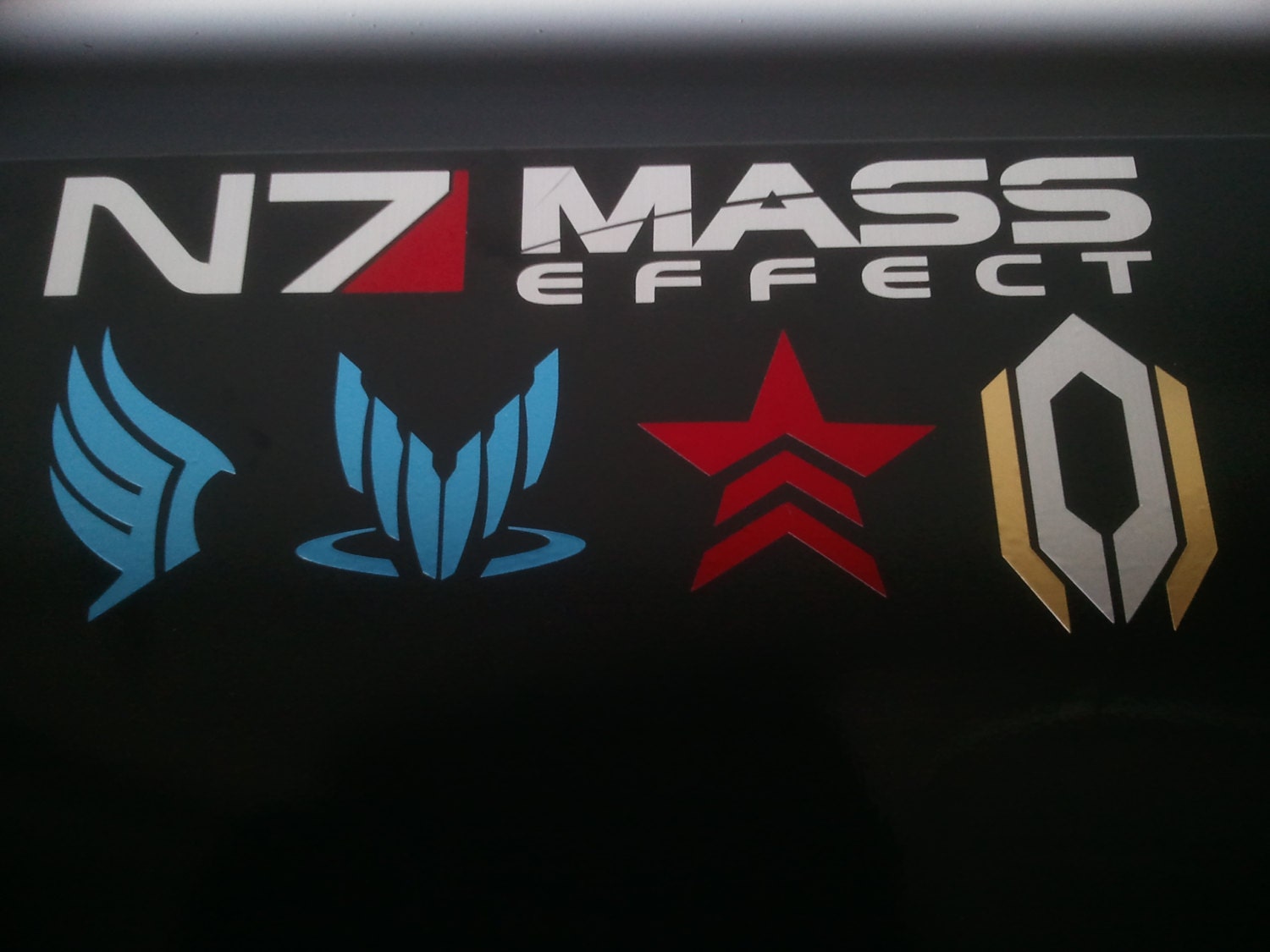 Mass Effect premium vinyl decal set by ReelFabrication on Etsy