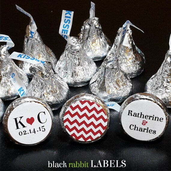 108 Hershey Kiss® Stickers Wedding Favors Shower Favors