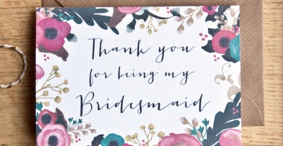Thank you for being my bridesmaid/flower girl/maid of honour card - bridesmaid thank you card wedding