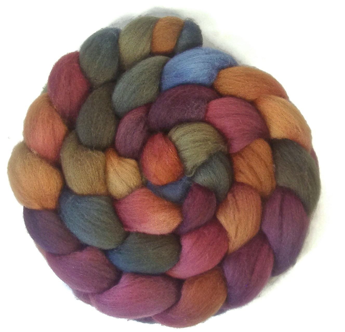 Handpainted Falkland Wool Roving 4 oz. by GreenwoodFiberworks