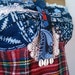 Indigo & Tartan Top, London Punk, Batik, Bohemian Gypsy, Dance, Blue, Shell, Plaid, Halter Neck