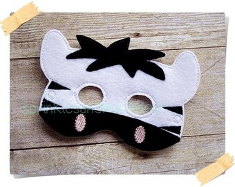 Zebra Mask Felt Mask Safari Party Jungle Party Zoo Play Pretend Play Creative Play Mask Halloween Mask Easter Basket