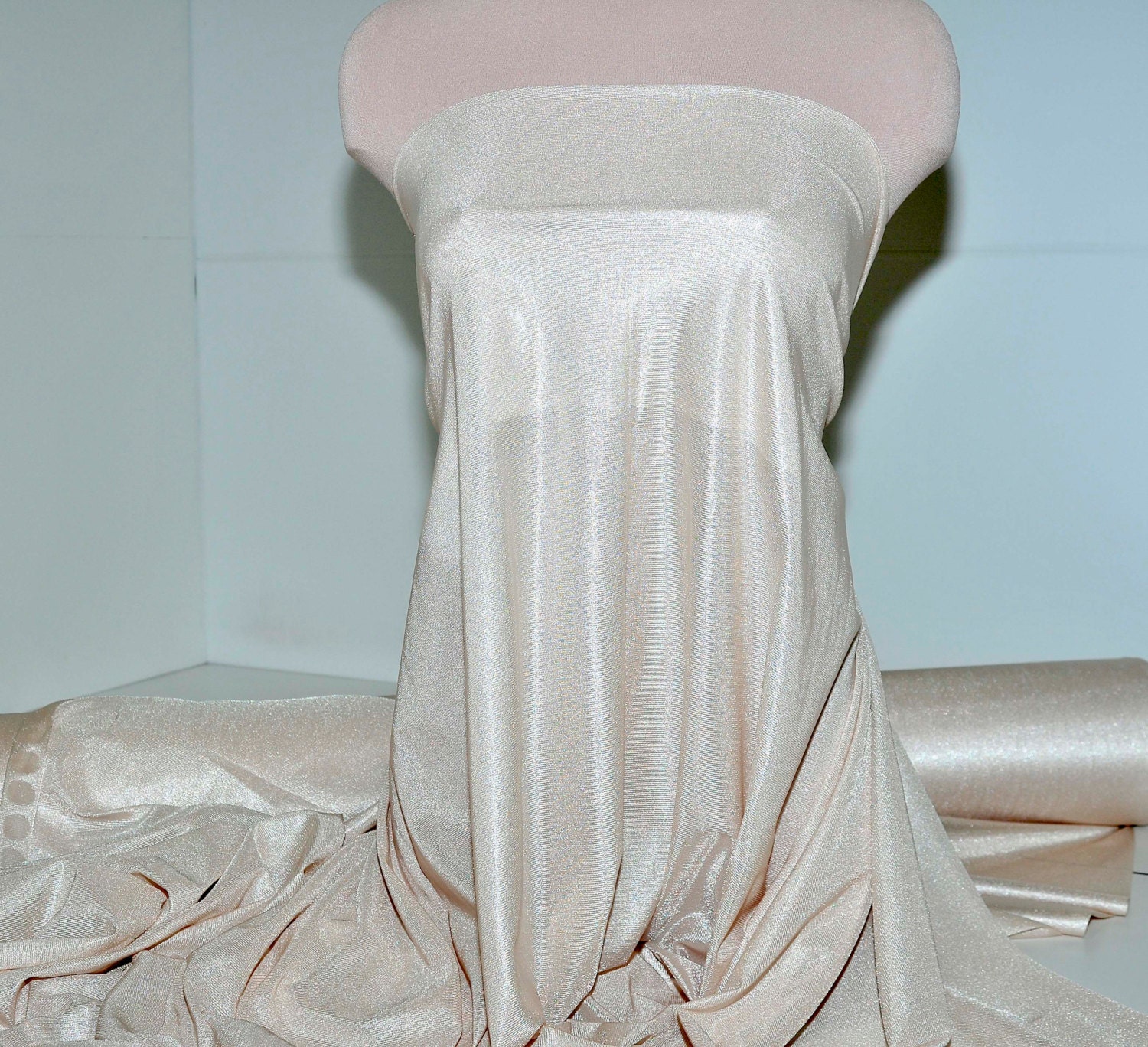 Nylon Tricot stretch fabric 40 denier. Beige . lingerie