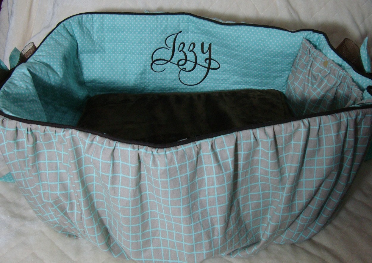 Bicycle Basket Liner for Dogs Pets Includes Embroidered