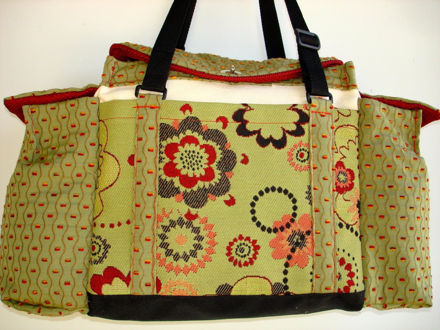 Deluxe Knitting/Crochet Tote Bag/Project Bag/Two Pocket Yarn