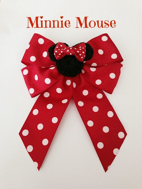 Disney inspired Minnie Mouse hair bow