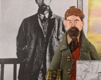 Colonel Percy Fawcett Historical Explorer Art Doll Miniature